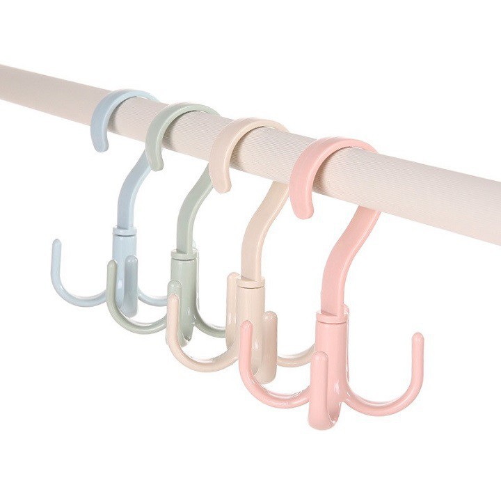 MÓC NHỰA XOAY 4 CHẤU, MÓC NHỰA TREO ĐỒ ĐA NĂNG - MÓC TREO QUẦN ÁO, VẬT DỤNG CÁ NHÂN, TREO KHĂN, GIÀY DÉP, NÓM, TẤT VỚ - MÓC TREO ĐỒ ĐA NĂNG 4 CHẤU XOAY 360 ĐỘ - MÓC TREO ĐA NĂNG 4 CHẤU XOAY 360 TREO CÀ VẠT, MŨ/ NÓN, DÂY NỊT