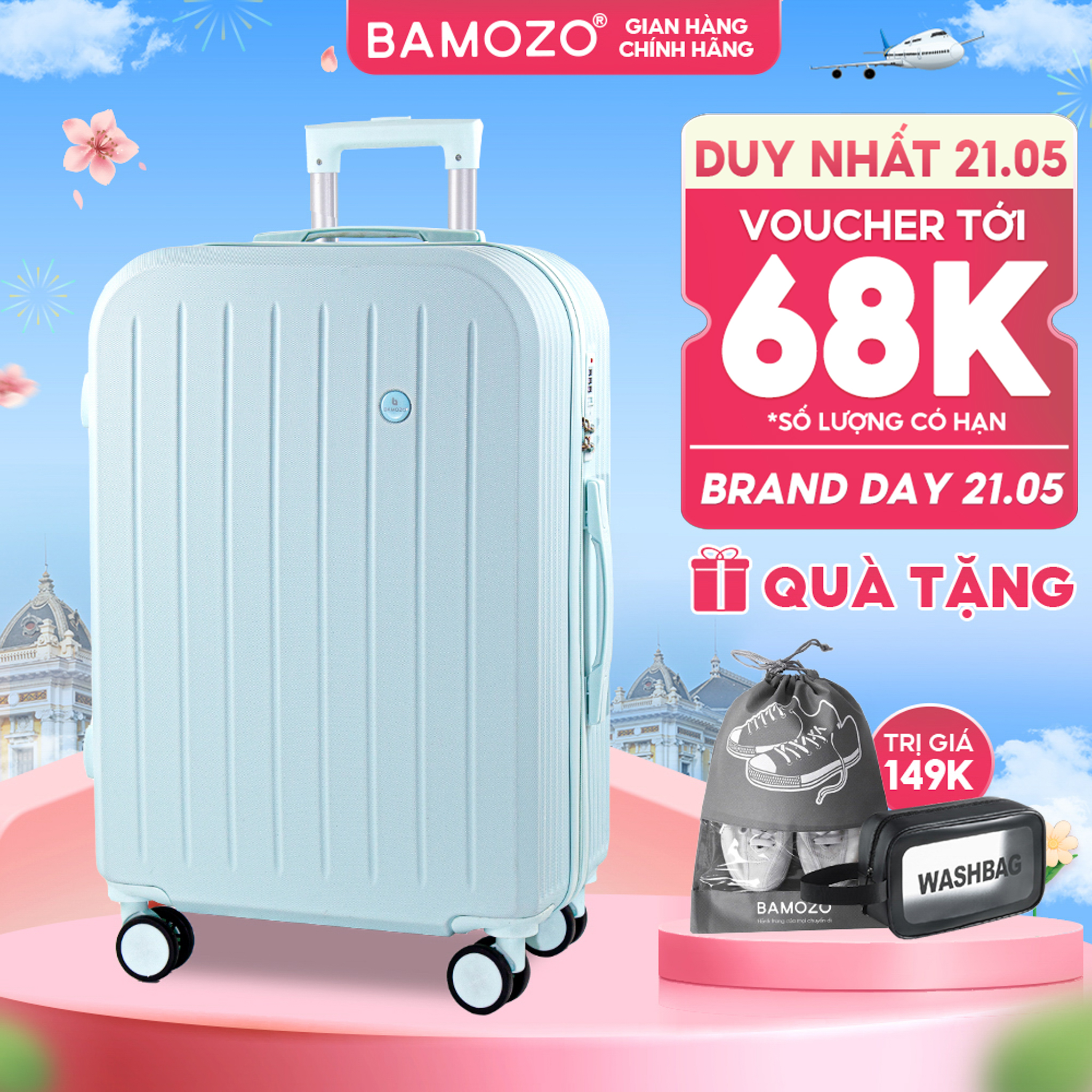 [Ship Hỏa Tốc 2H] Vali Du Lịch Bamozo 8812 Thời Trang Size 20/24 Chất Liệu Nhựa ABS Bền Đẹp Thời Trang Bảo Hành 5 Năm LỖI 1 ĐỔI 1