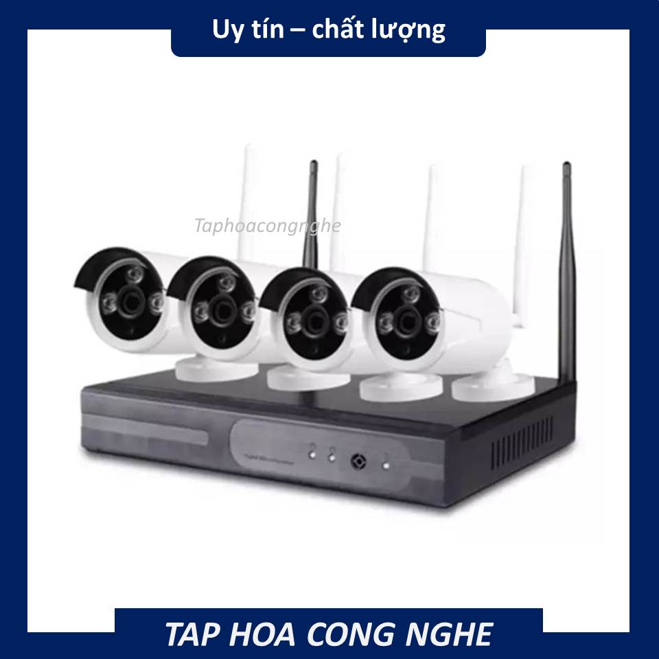 Bộ đầu ghi nvr camera ip kit 4 mắt camera / 8 mắt camera ip wifi 3.0m bảo hành 12 tháng