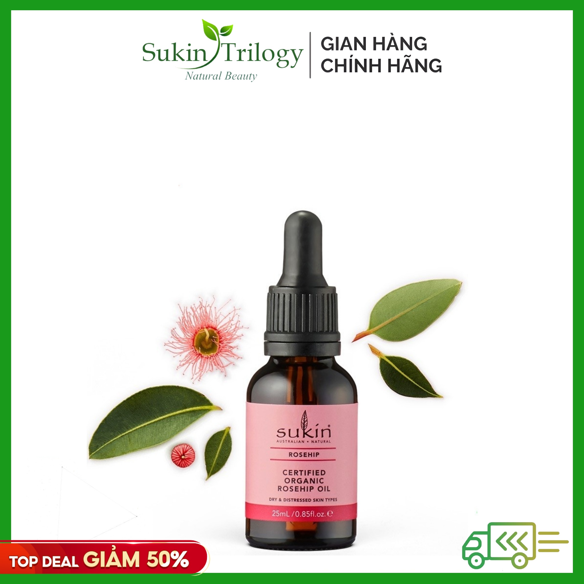 Tinh Dầu Tầm Xuân Sukin Certified Organic Rosehip Oil 25ml