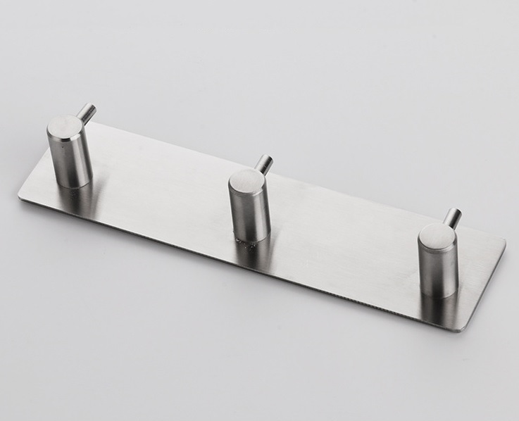 Móc Treo Quần Áo 3 chấu, Móc Inox SUS304  Dán Tường Công Nghệ Keo Dán 3M Chắc Chắn Chịu Lực Cao - Thanh inox treo đồ nhà tắm, nhà bếp gia đình đa năng, trang trí nhà cửa