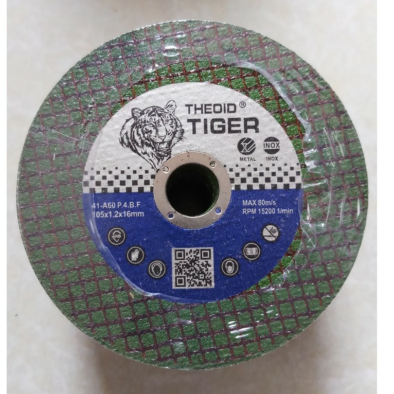 Đá cắt sắt cắt inox tiger 100 hộp 50 viên