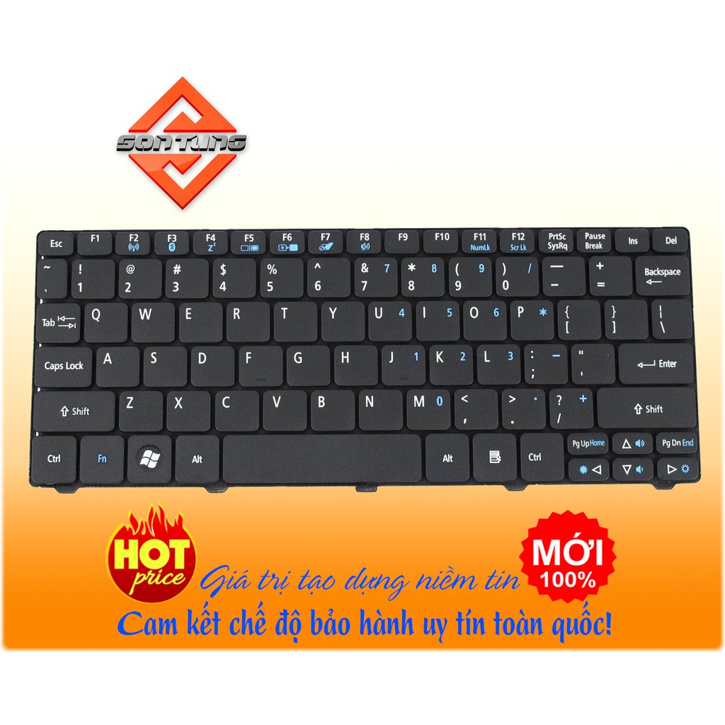 Bàn phím laptop acer aspire one d255 d255e d257 d260 d270 d532h nav50 nav51 nav70