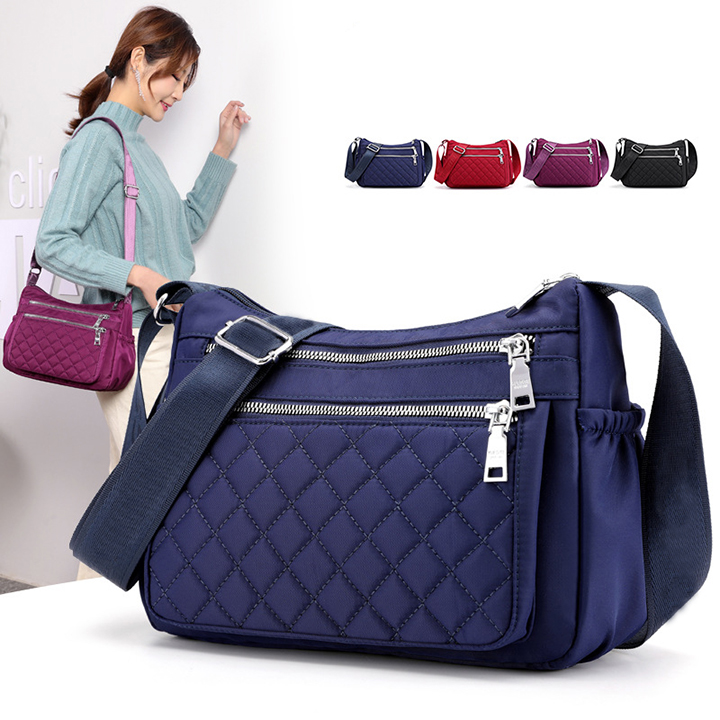 Túi xách nữ túi đeo chéo vải dù trần trám chống nước thời trang hàn quốc dành cho nữ size 27cm