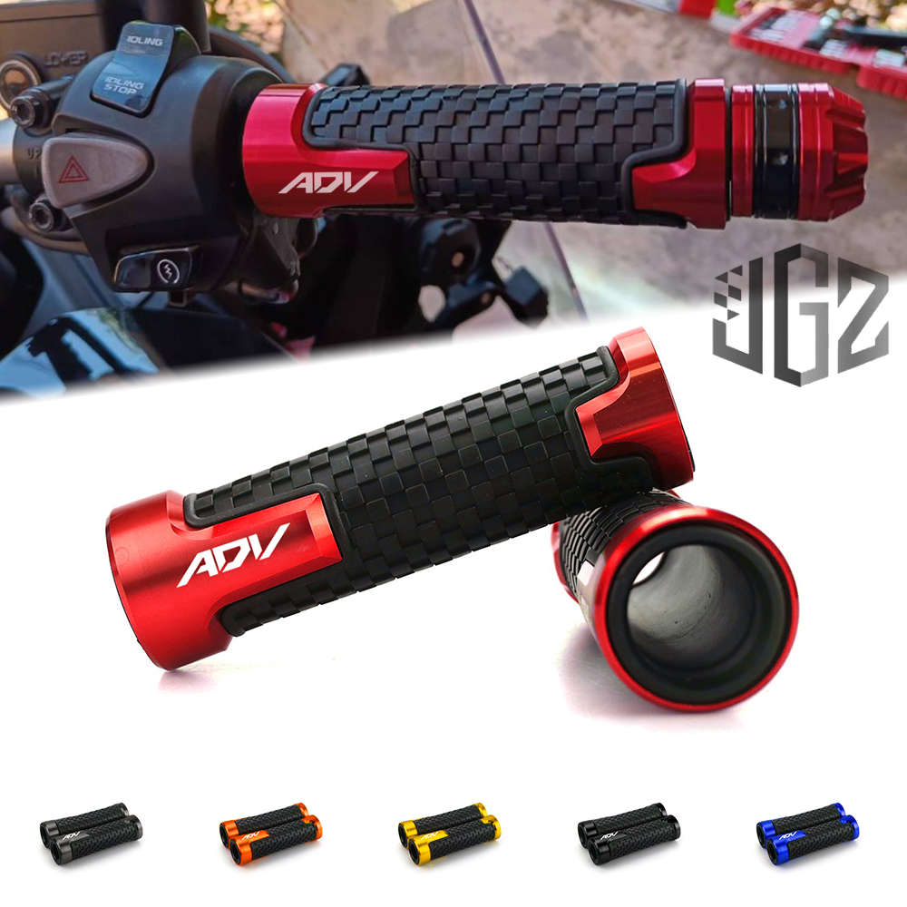 Motorcycle aluminum hand grips rubber gel 22mm handlebars universal for honda adv150 adv160 2019-2023