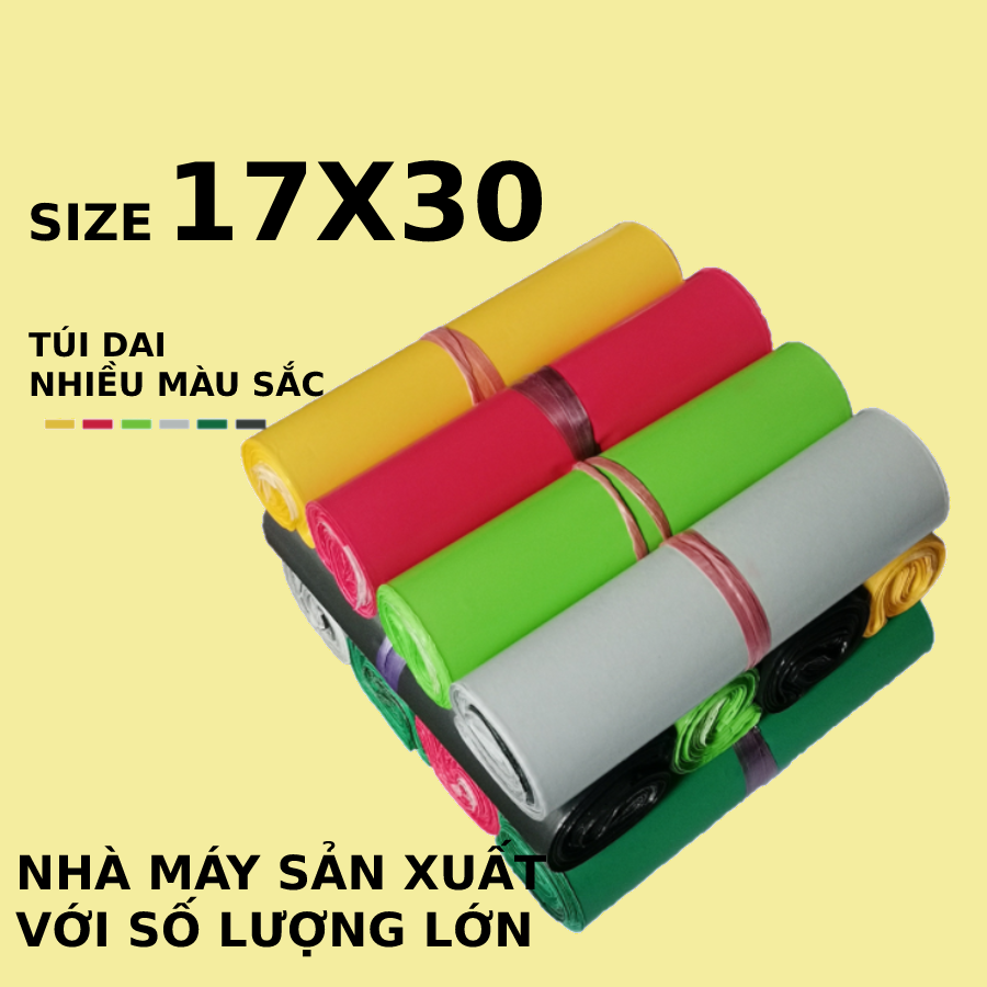 Túi gói hàng niêm phong Size 17x30 Cuộn 100 Túi Có Keo Dán Bảo Mật 2T