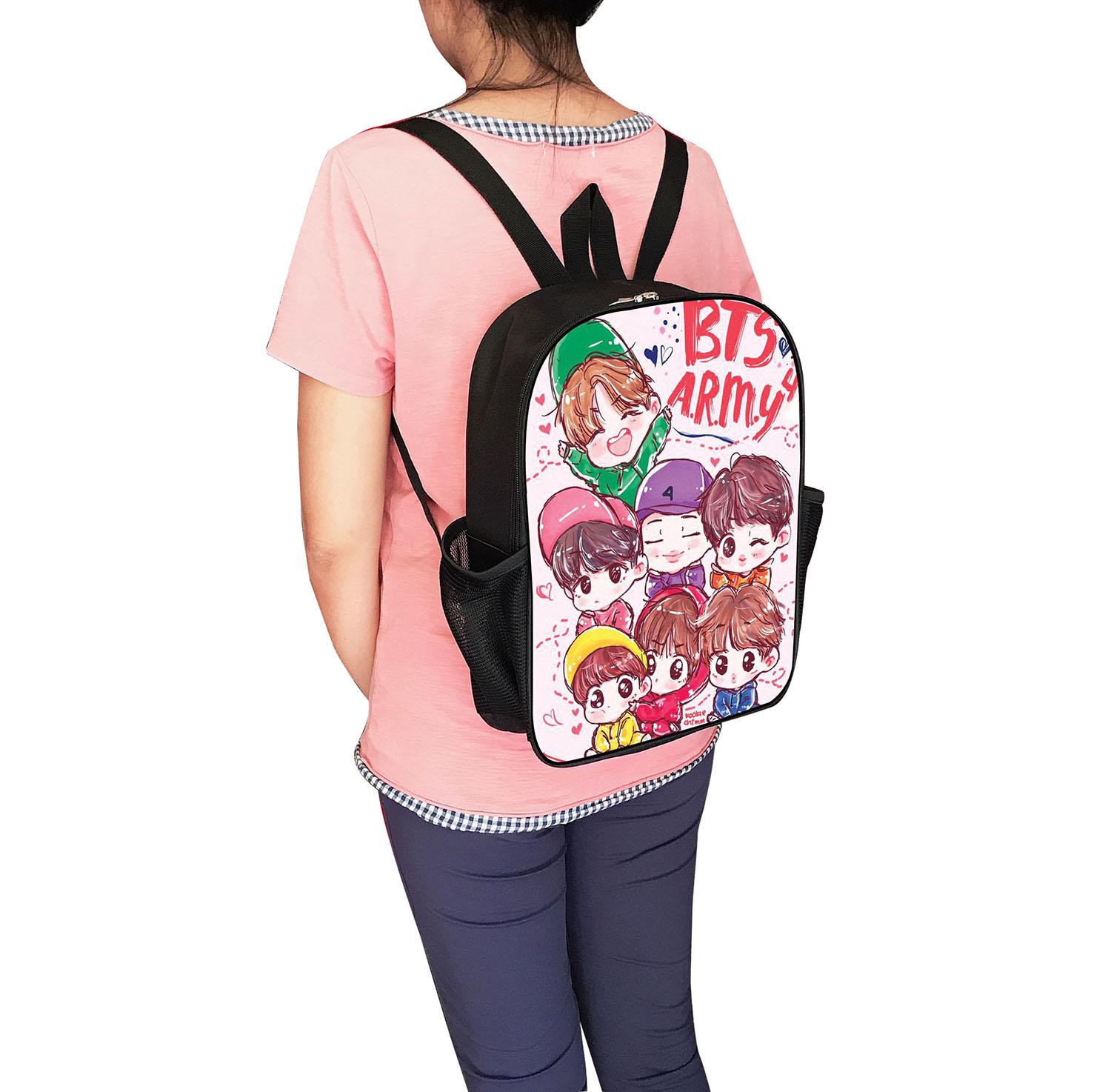 [HCM]Balo Thời Trang Đi Học Thêm In Hình Thần tượng MH1002 Vừa A4