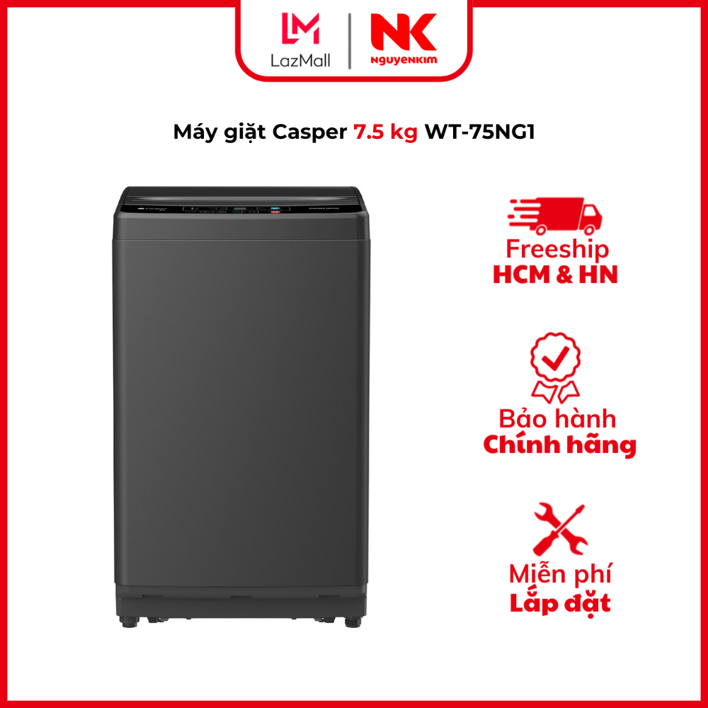 Máy giặt Casper 7.5 kg WT-75NG1