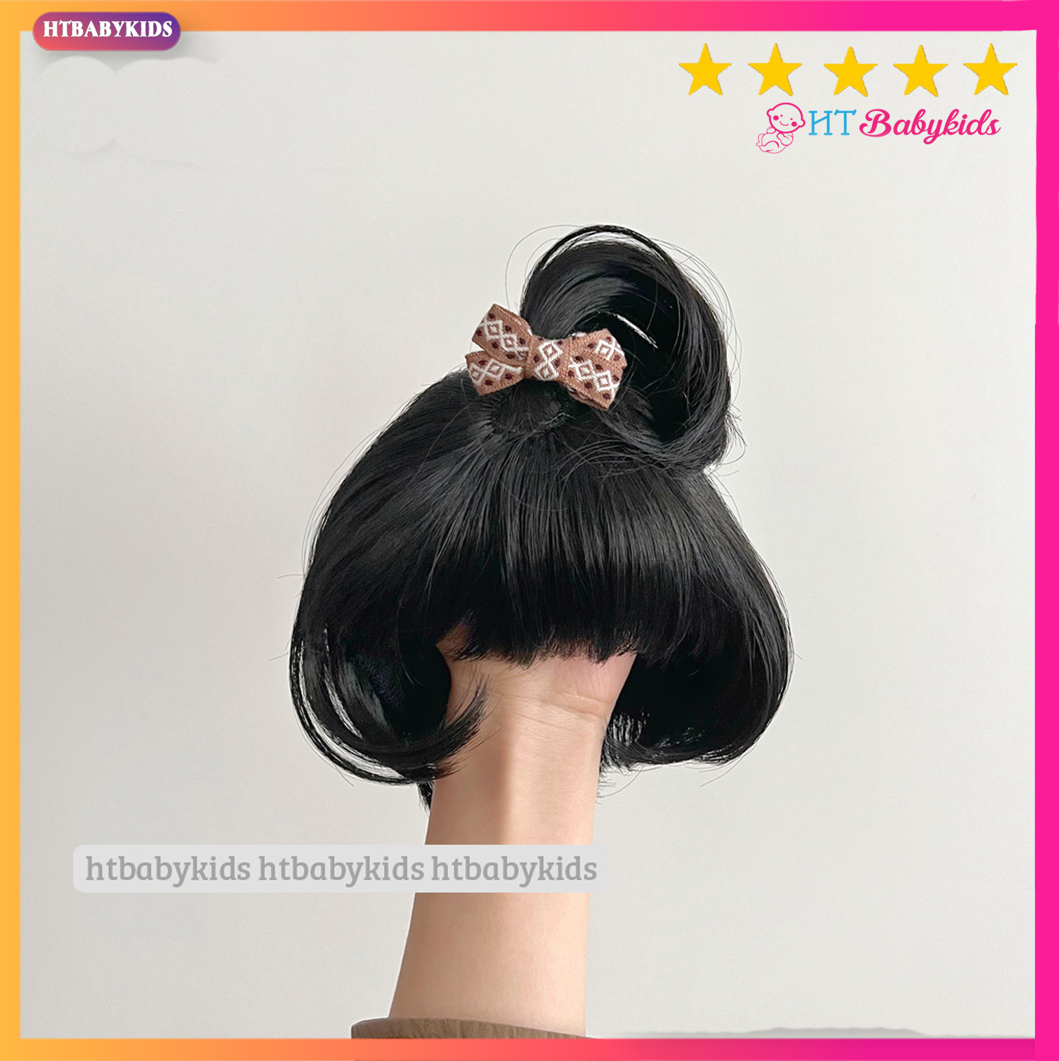 Bộ tóc giả nguyên đầu cho bé gái siêu dễ thương dưới 1 tuổi