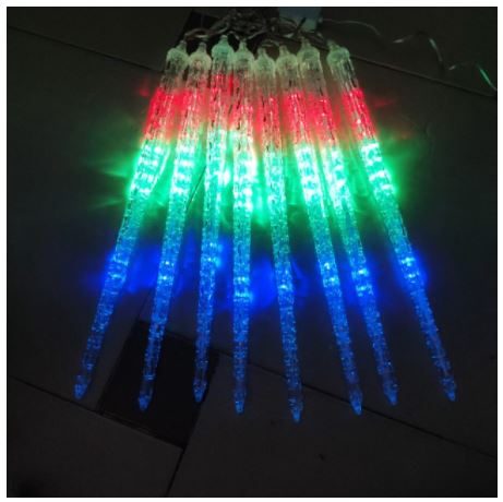 Đèn LED sao băng 8 ống trang trí treo cây