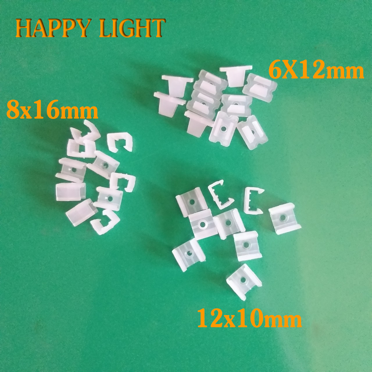 5 cái, 10 cái kẹp nhựa/ pat nhựa cố định, định hình led dây neon 6x12mm và 8x16mm