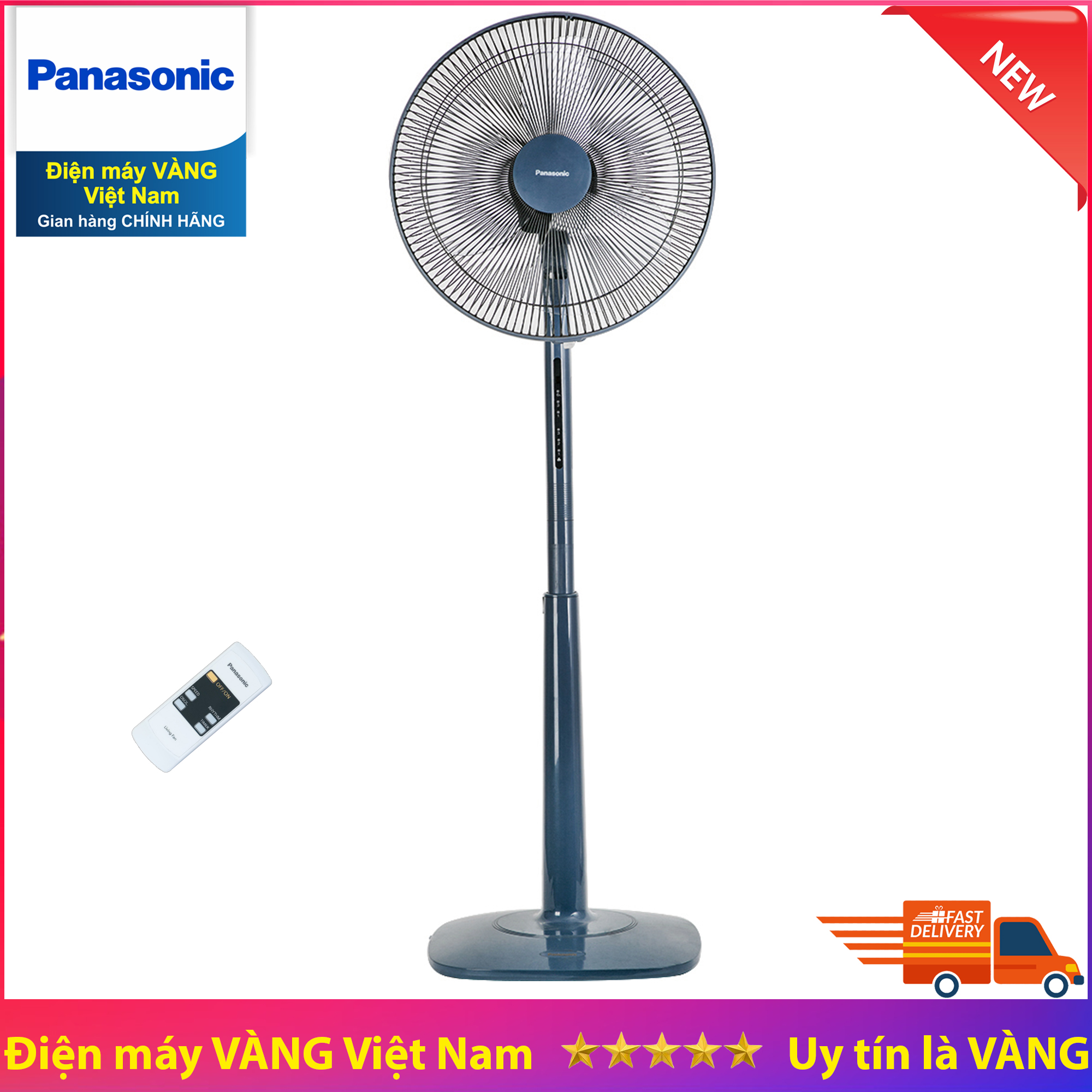 Quạt cây Malaysia Panasonic F-409K Xanh