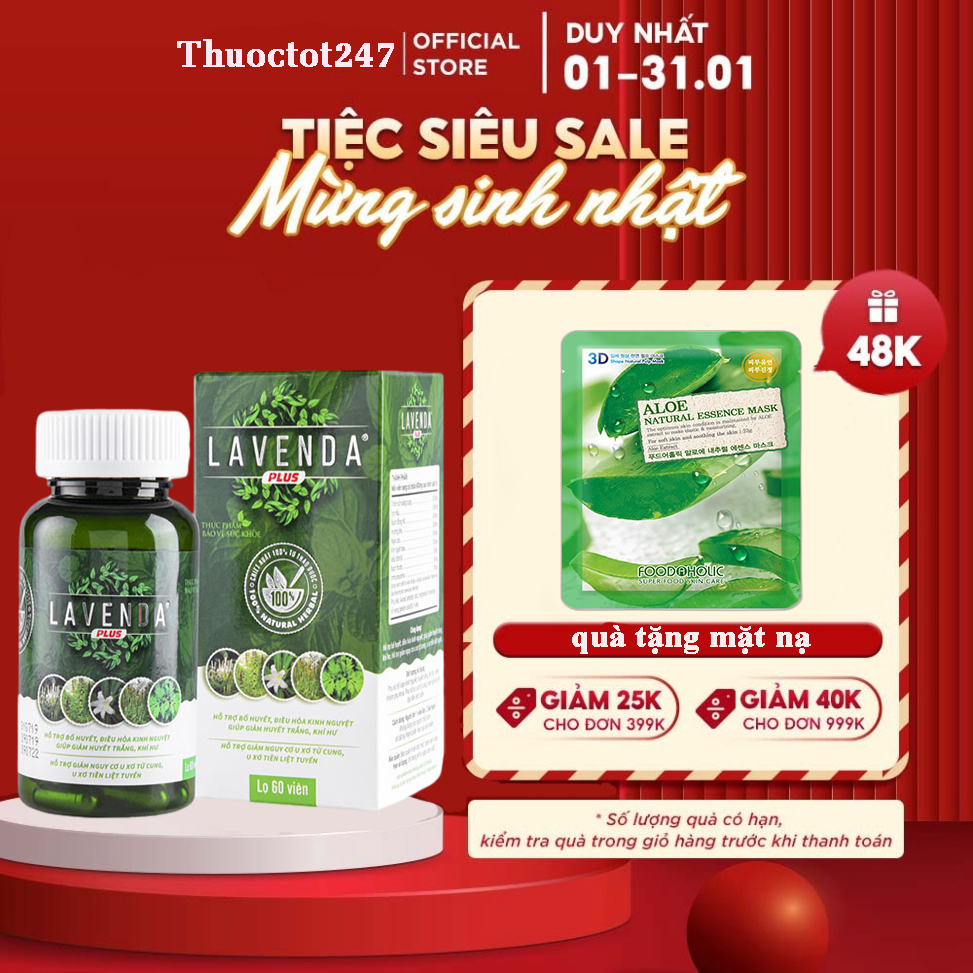 ✅ Viên uống Lavenda Plus 👍 ❤️ - Hỗ trợ giảm nguy cơ u xơ tử cung