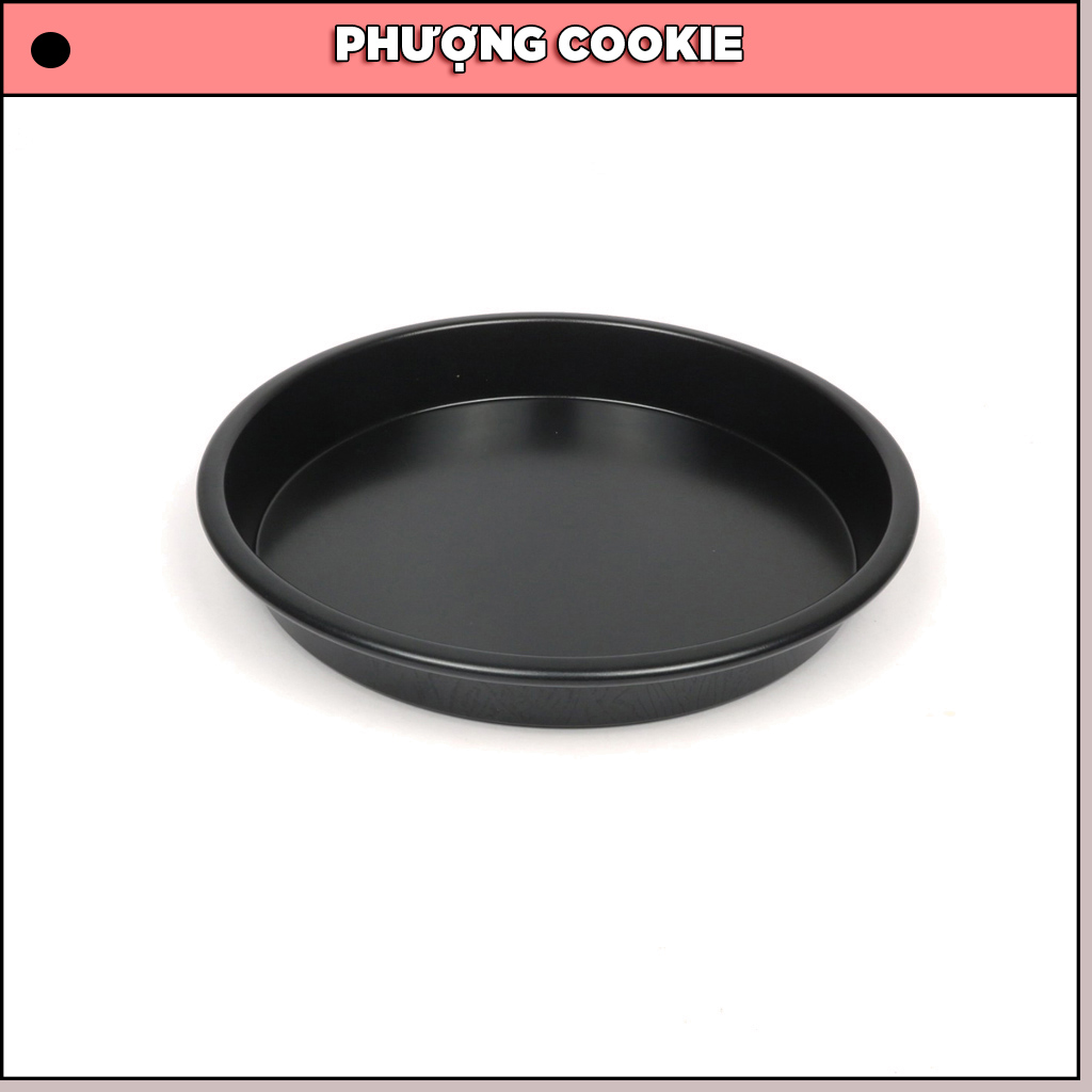 Khuôn bánh pizza chống dính màu đen - Phượng cookie