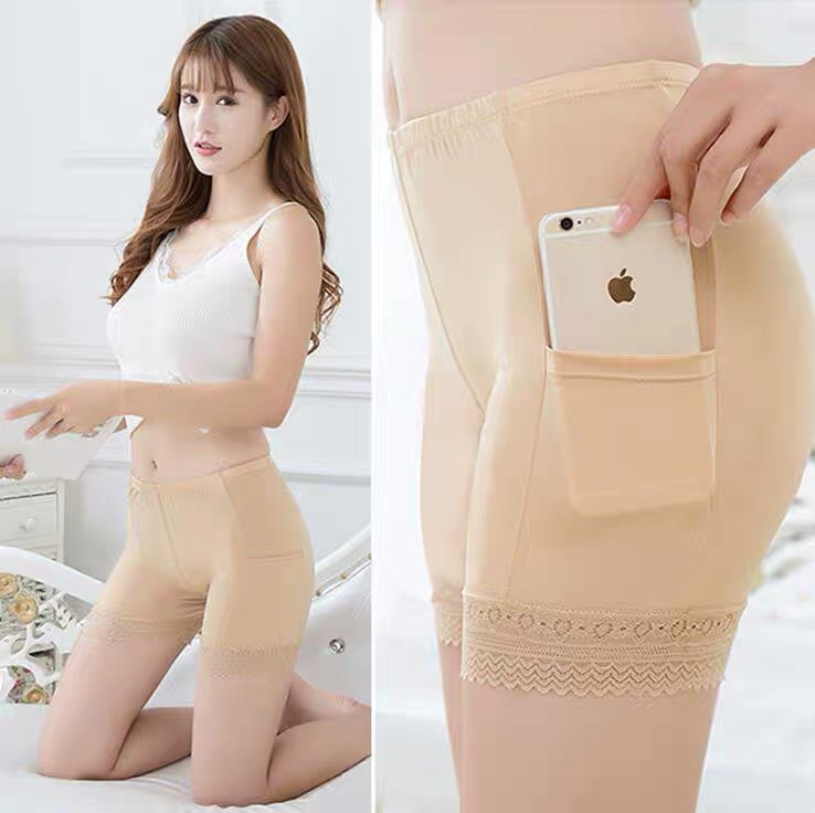 1 quần đùi mặc trong váy có túi, quần lót đùi mặc váy cotton siêu mát