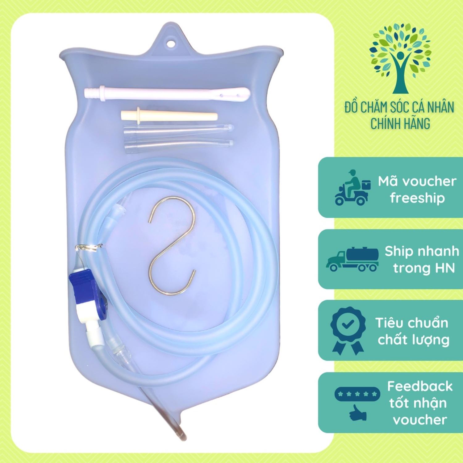 Túi thải độc cà phê, thải độc đại tràng, thụt tháo đại tràng, thụt rửa hậu môn, enema coffee 2l TUI3
