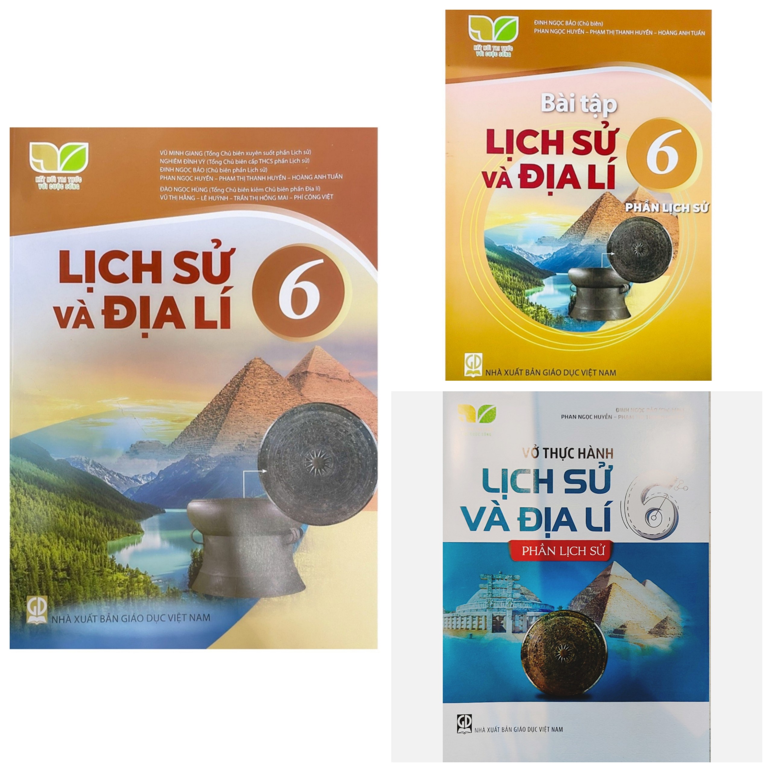 Edubook - Combo Lịch Sử và Địa Lí lớp 6 (Bộ 3 cuốn - Phần Lịch Sử) Kết nối tri thức với cuộc sống