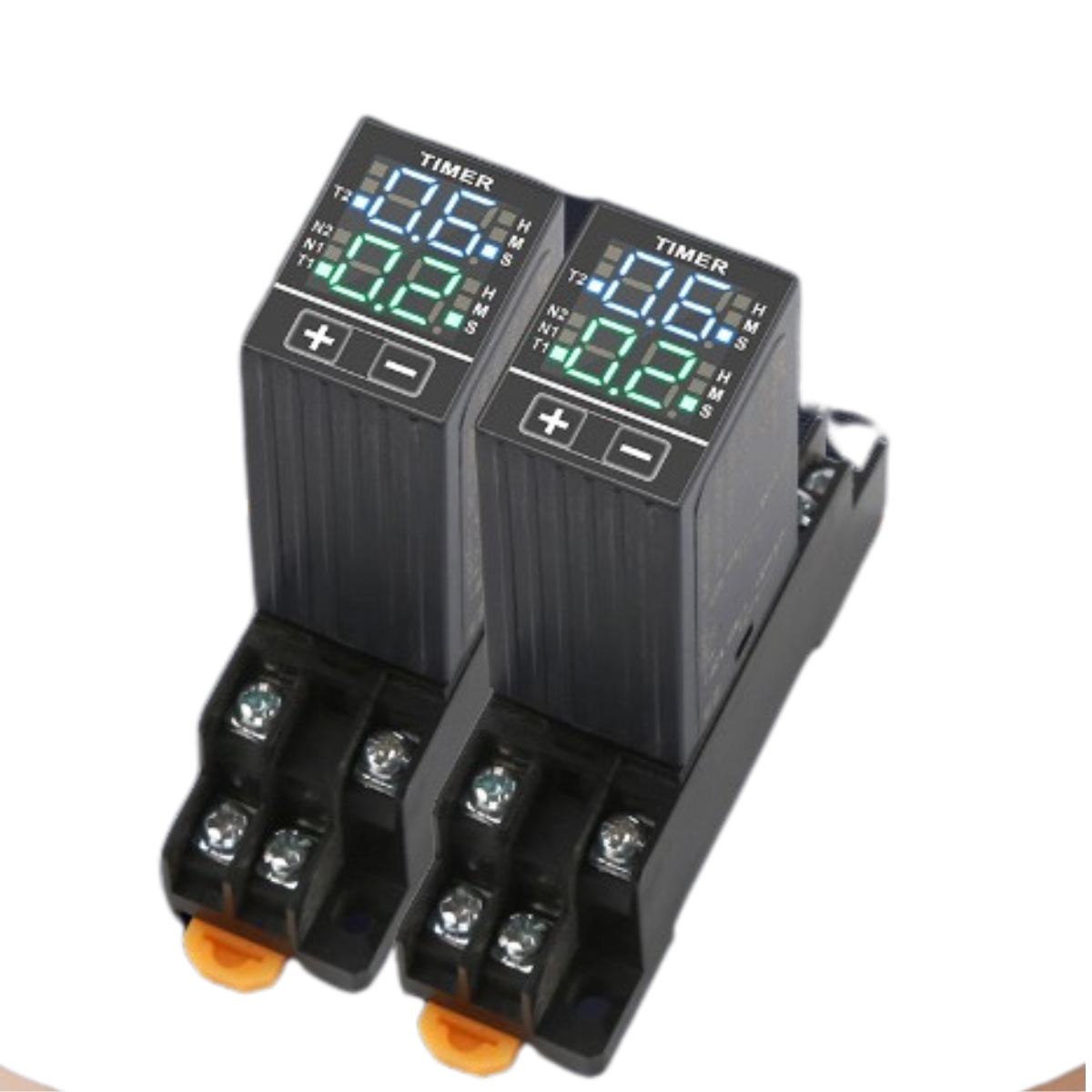 Timer mini H3Y-2 điện tử, Rơ le thời gian kỹ thuật số 0.1S-99H chế độ on off delay bật tắt chu kỳ đa năng tặng kèm chân đế