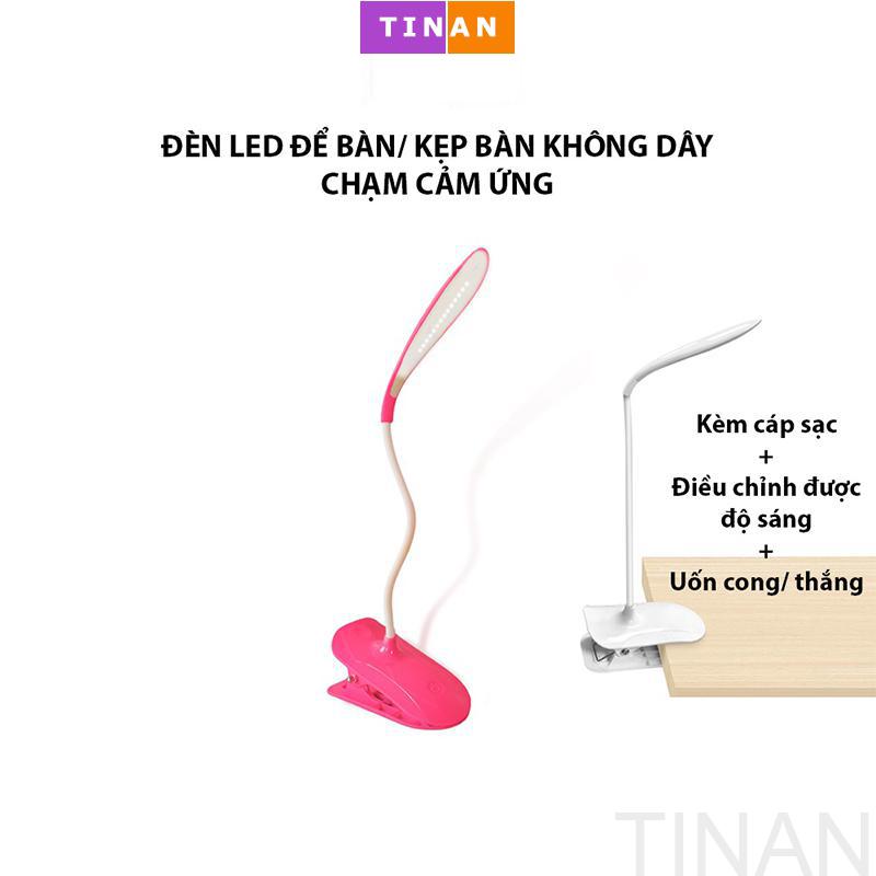 Đèn led để bàn kẹp bàn không dây, chạm cảm ứng