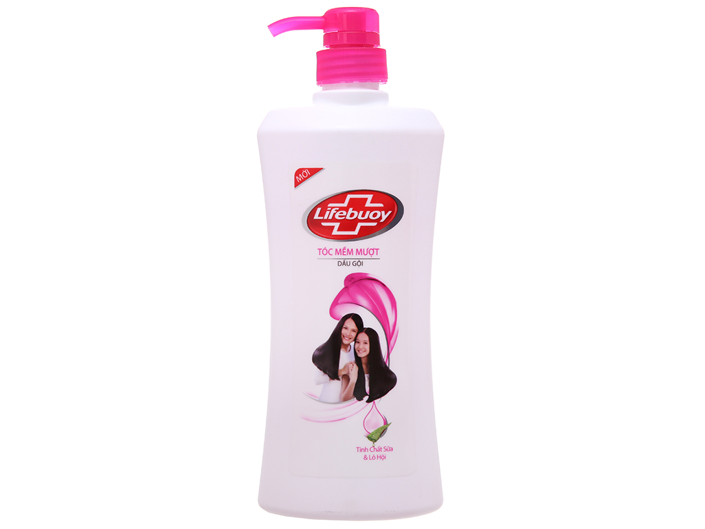 Dầu gội Lifebuoy tóc mềm mượt, chai vòi 621ml