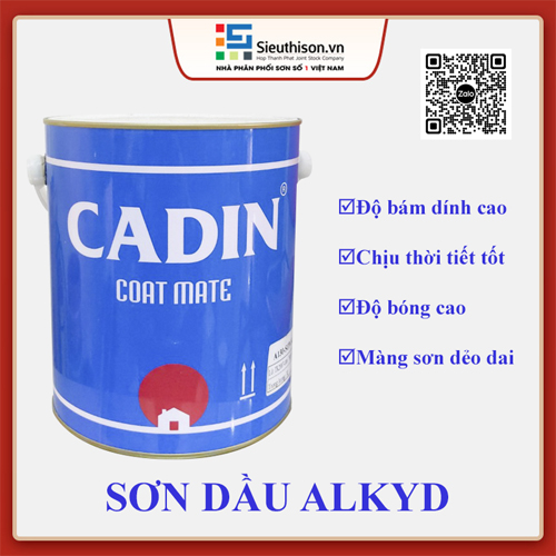 SƠN DẦU ALKYD CADIN ( Lon 3L ) dành cho Gỗ, Sắt Thép