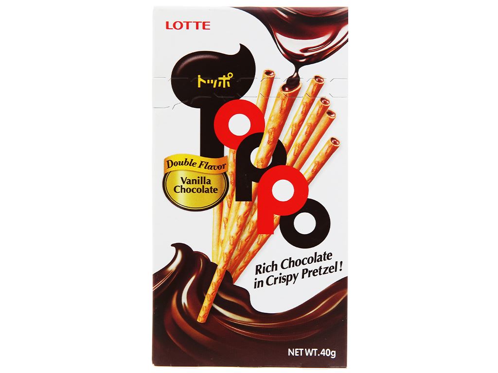 Bánh Que Lotte Toppo Hương Vani/Nhân Socola/Cacao