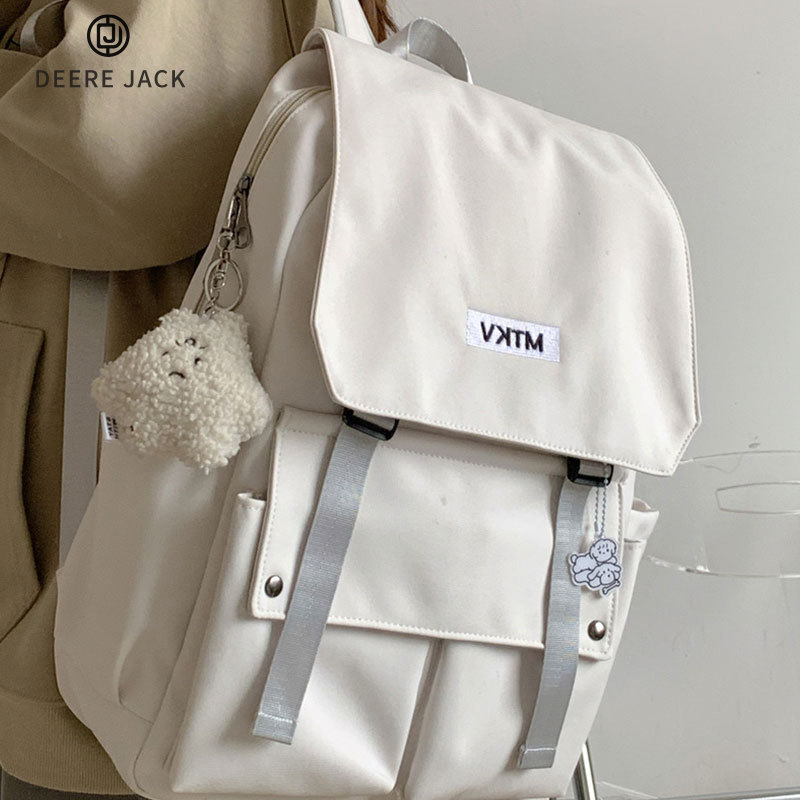 Deere Jack 🌺【Miễn Phí Vận Chuyển 🌺balo hàn quốc Ba lô đường phố Harajuku ins dành cho nam màu trung tính ba lô dung lượng lớn dành cho nữ học sinh trung học cơ sở cặp học sinh trung họctúi xách nữ đẹp balo nữ cặp đi học cấp 2 balo nam đi học đen