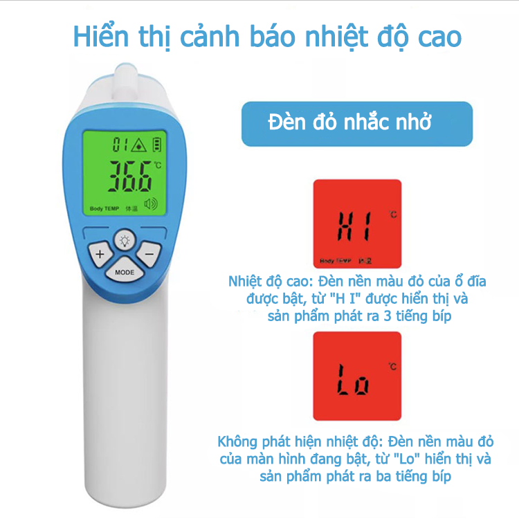 Tặng pin - Nhiệt kế hồng ngoại đo nhiệt độ không cần tiếp xúc - KU0025