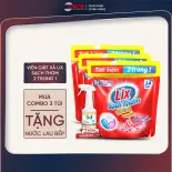 Combo 3 viên giặt xả 2 trong 1 Lix 34 viên hương nước hoa sạch thơm mát tặng 1 chai nước lau bếp , 3C-00102+N6701