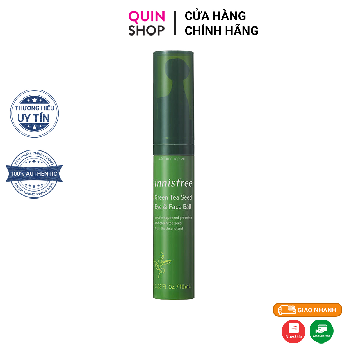 Tinh Chất Dưỡng Mắt Dạng Lăn Innisfree Green Tea Seed Eye & Face Ball