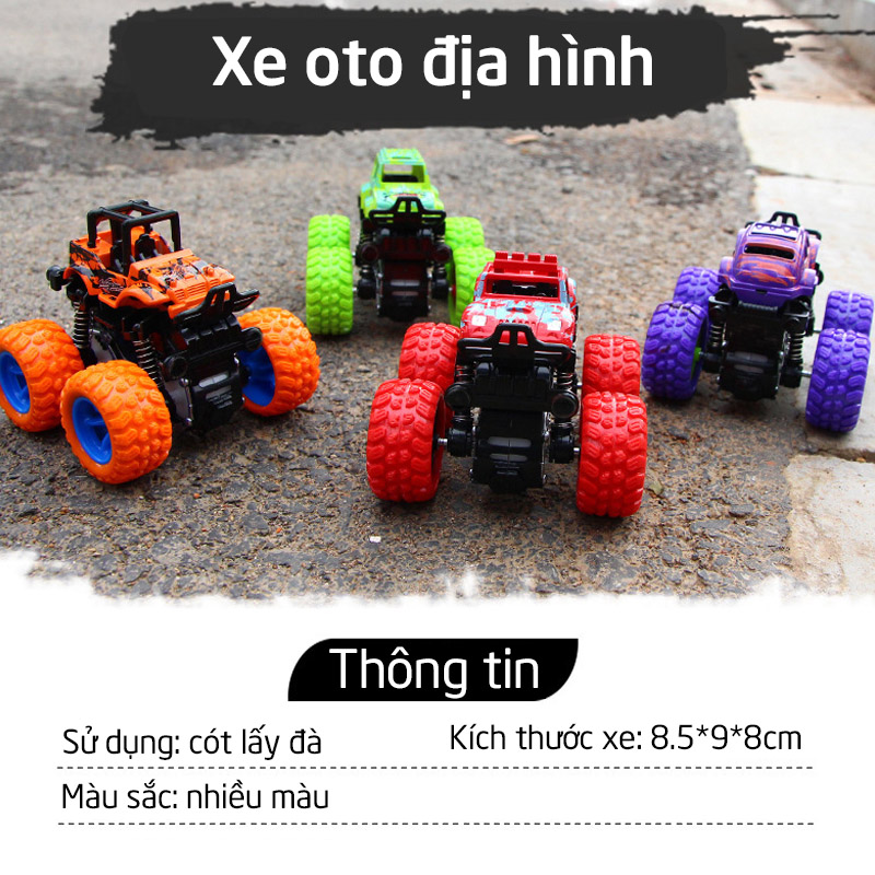 Đồ chơi trẻ em xe ô tô địa hình bánh đà cho bé xoay 360 độ