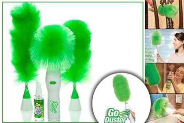 Chổi quét bụi thôi minh, chổi lông quét bụi tĩnh điện tự động xoay 360 độ, cán dài và có thể rút gọn gàng - Chổi quét bụi tích điện đa năng, cây chổi lông quét bụi, chổi quét mạng nhện, chổi quét bàn thờ ( màu xanh lá )