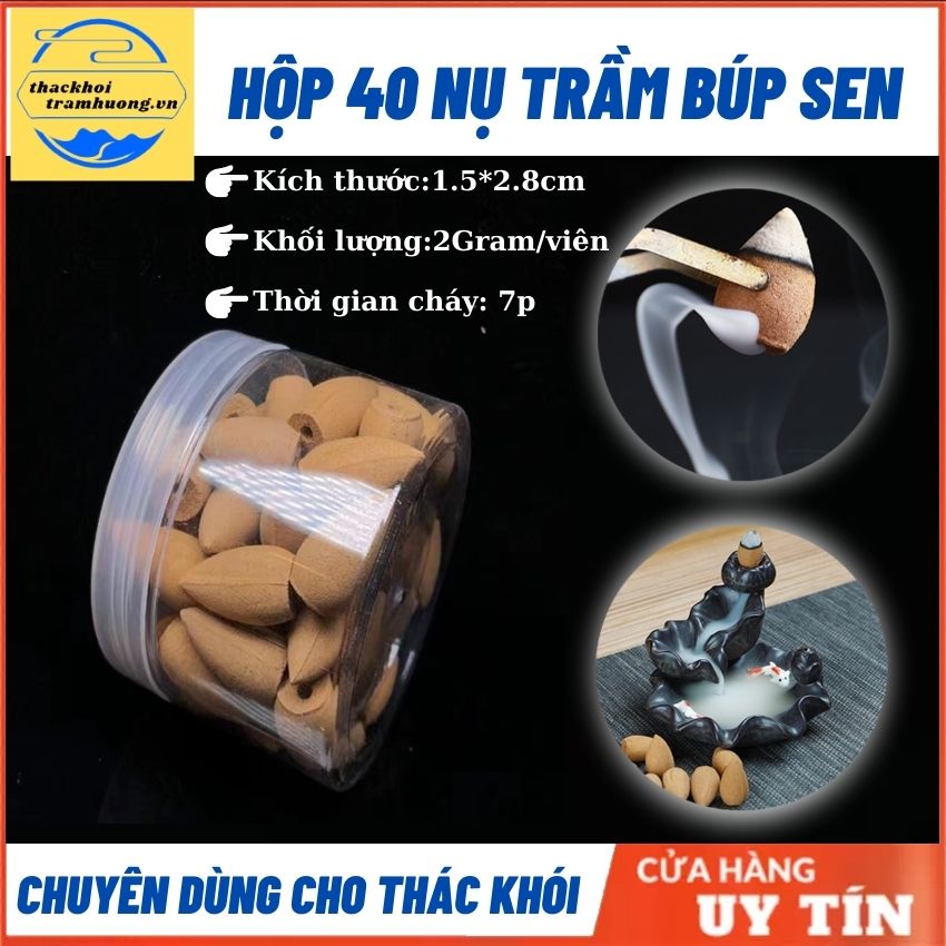 [HCM]Nụ trầm hương BÚP SEN tỏa khói ngược-40 nụ