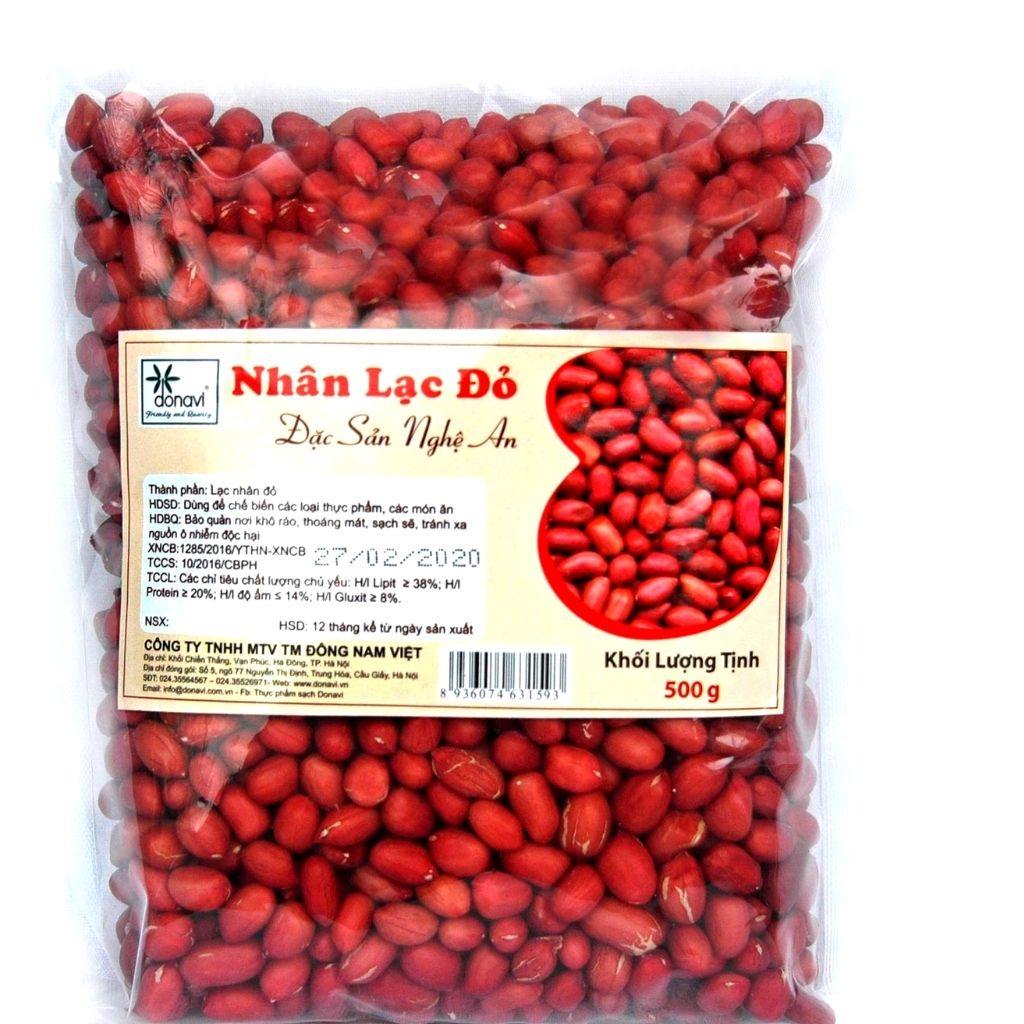 Nhân lạc đỏ Nghệ An Donavi 500g - sạch tự nhiên, mới nhất
