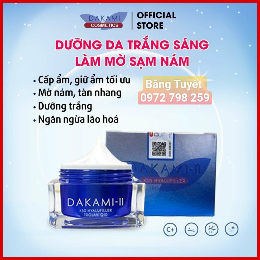 Kem dưỡng da Dakam II x50 Hyalufiller Trojan Q10 Chính Hãng