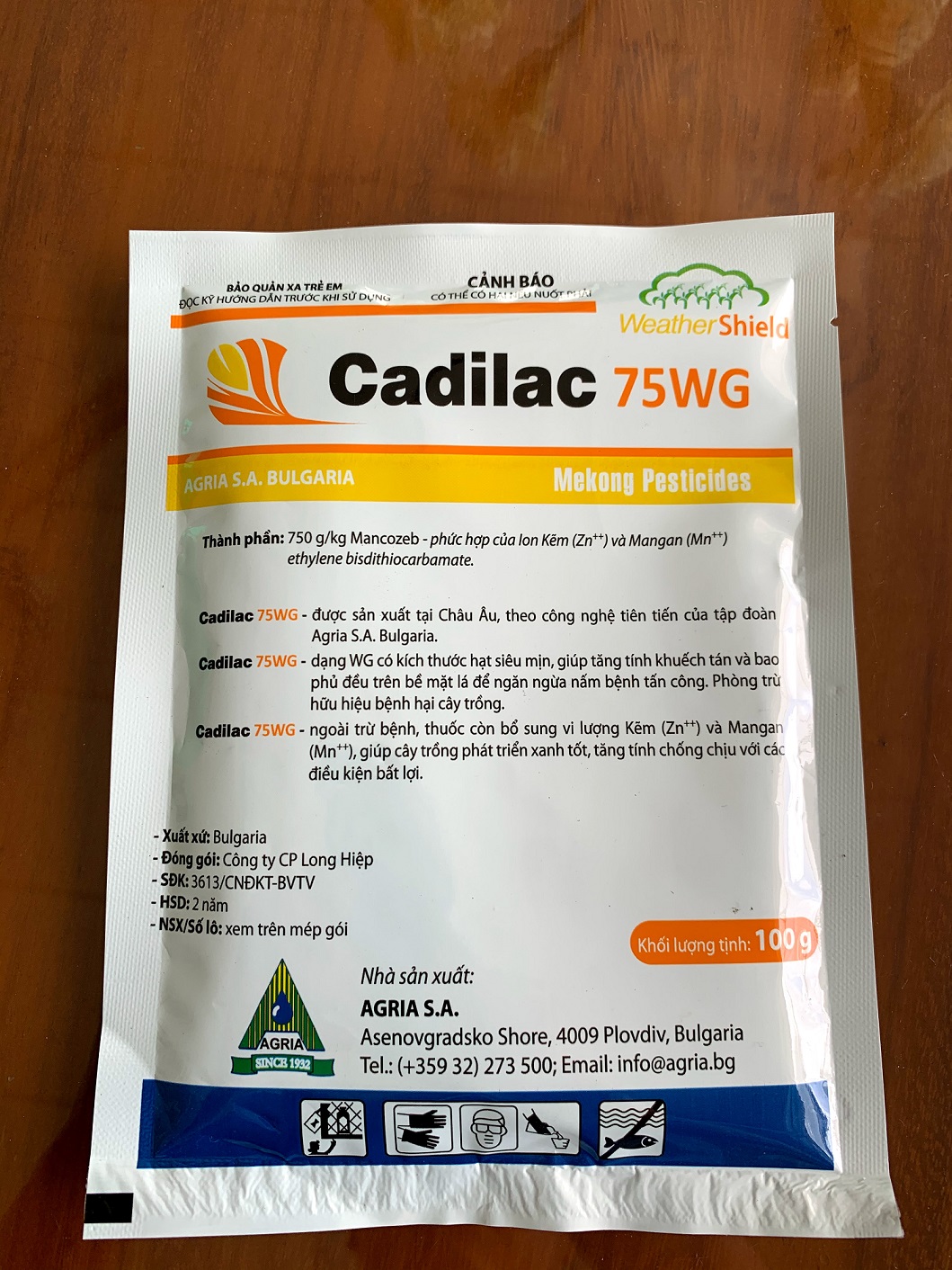 Thuốc trừ bệnh cây trồng Cadilac 75WG 100gr
