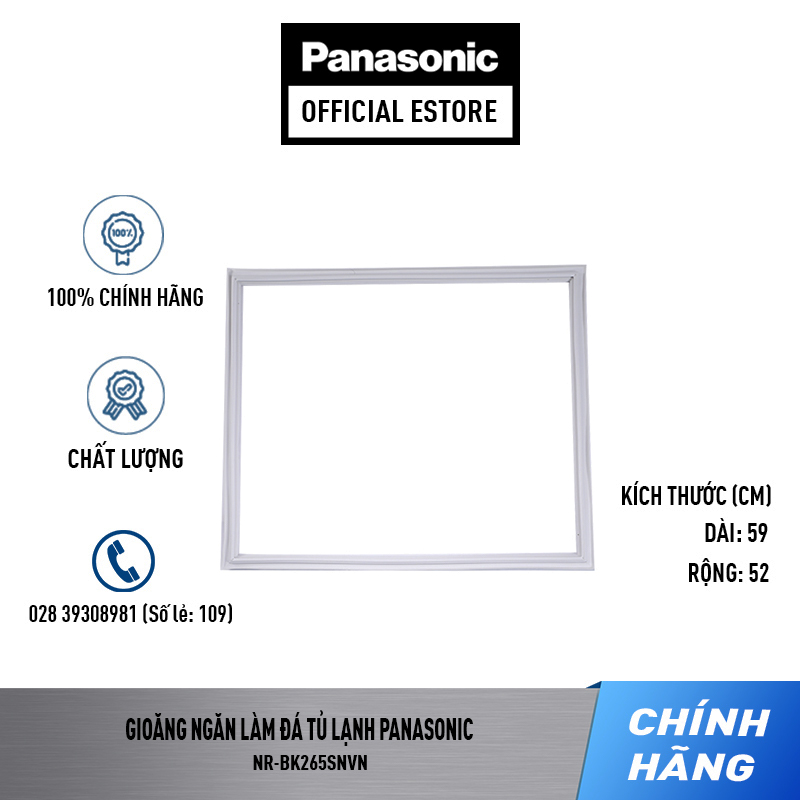 Ron NGĂN LÀM ĐÁ tủ lạnh PANASONIC Model NR-BL267; NR-BL307; NR-BL308; NR-BK265; NR-BK266; NR-BK305; NR-BK306; NR-BK345; NR-BK346; NR-BL347; NR-BL347; NR-BL263; NR-TV261 - Gioăng ngăn đông tủ lạnh Panasonic