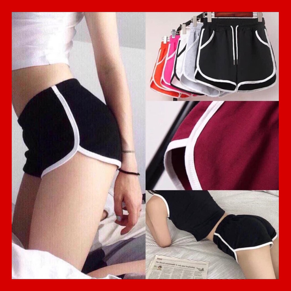 Quần short thun nữ mặc nhà/Quần thun thể thao bao xinh/Quần đùi Quần Sọt Lưng Thun Rút Dây Cho Nữ-cho bé gái từ 38-57kg