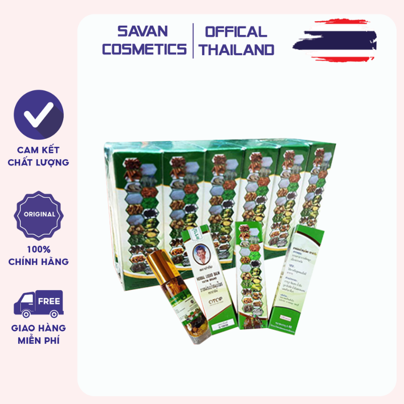 1 lố 12 chai dầu lăn 22 vị thảo dược otop - dầu bà già yatim brand