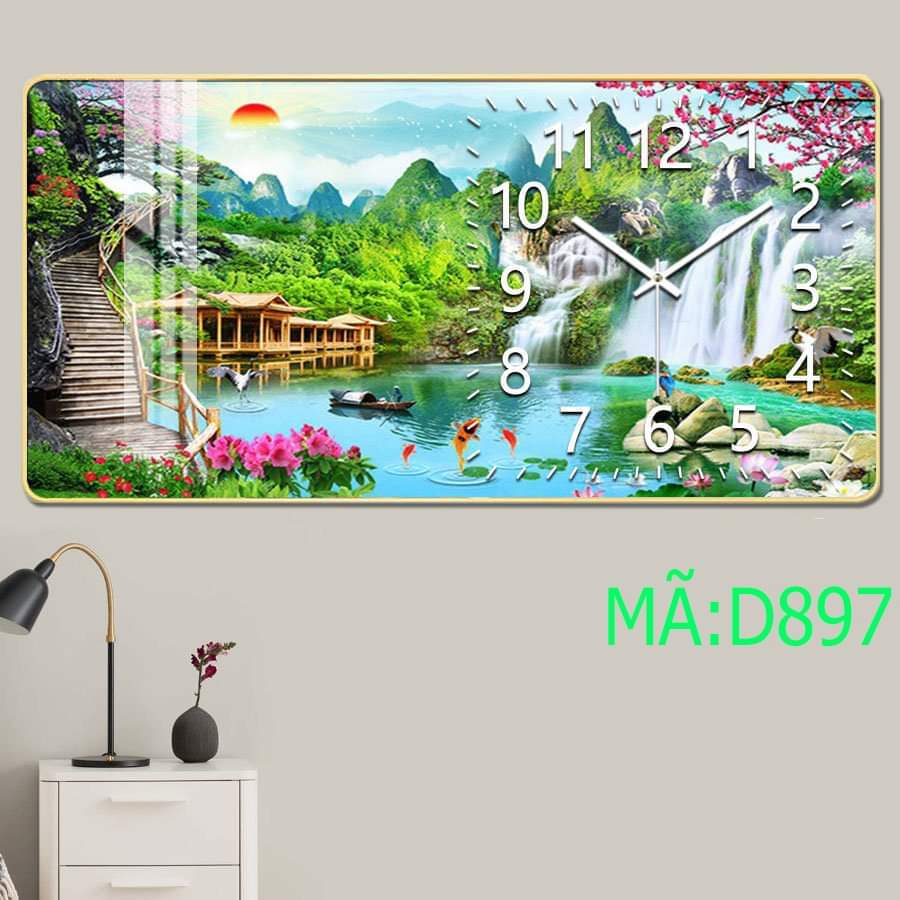 Tranh đồng hồ tráng gương