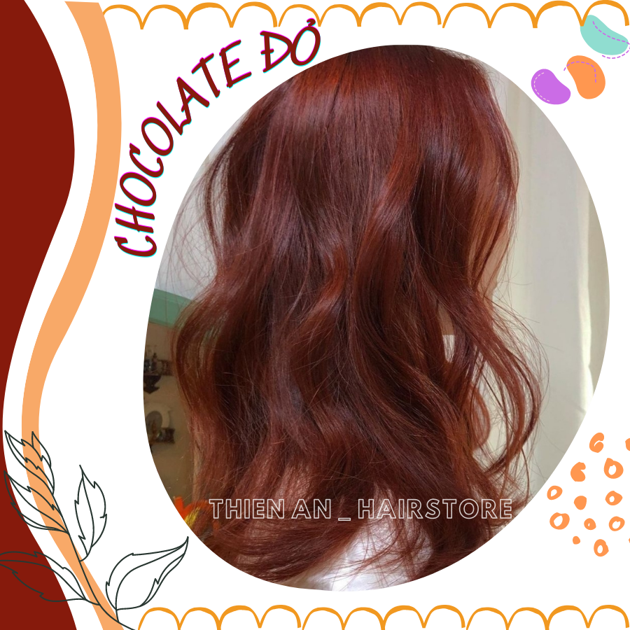 Thuốc nhuộm tóc màu Nâu Chocolate Đỏ + kèm oxi