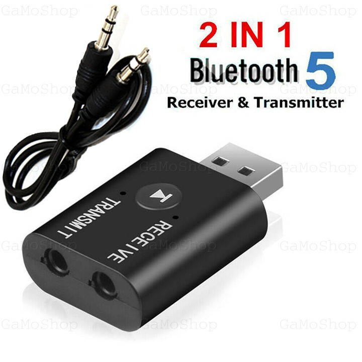 Usb bluetooth 5.0 tr6 thu và phát bluetooth âm thanh stereo 2 chức năng