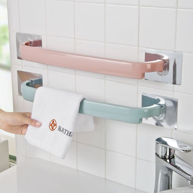 [HCM][Đã dùng là thích] Giá treo khăn dán tường siêu chắc giá mền nhũn cây treo khăn tắm khăn mặt tiện lợi gọn gàn  móc dính tường siêu chắc sử dụng dễ dàng không cần khoan tường đục lỗ