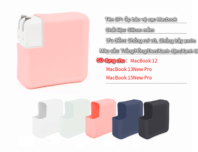 Ốp bảo vệ sạc Charger Case JRC Macbook chống va đập - Chính hãng