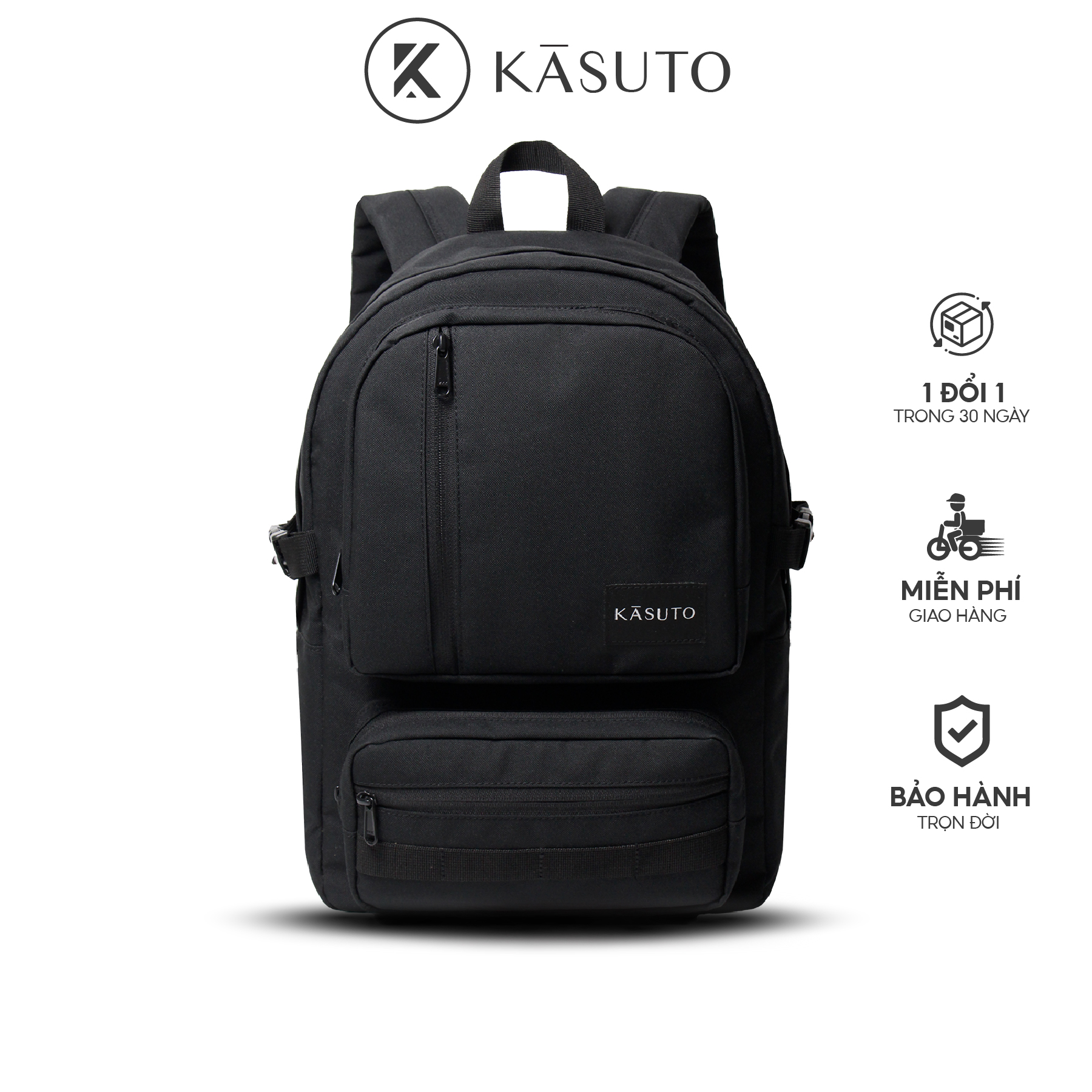 Balo đi học thời trang Nam nữ KASUTO chống nước đựng laptop Dynamic thương hiệu KASUTO