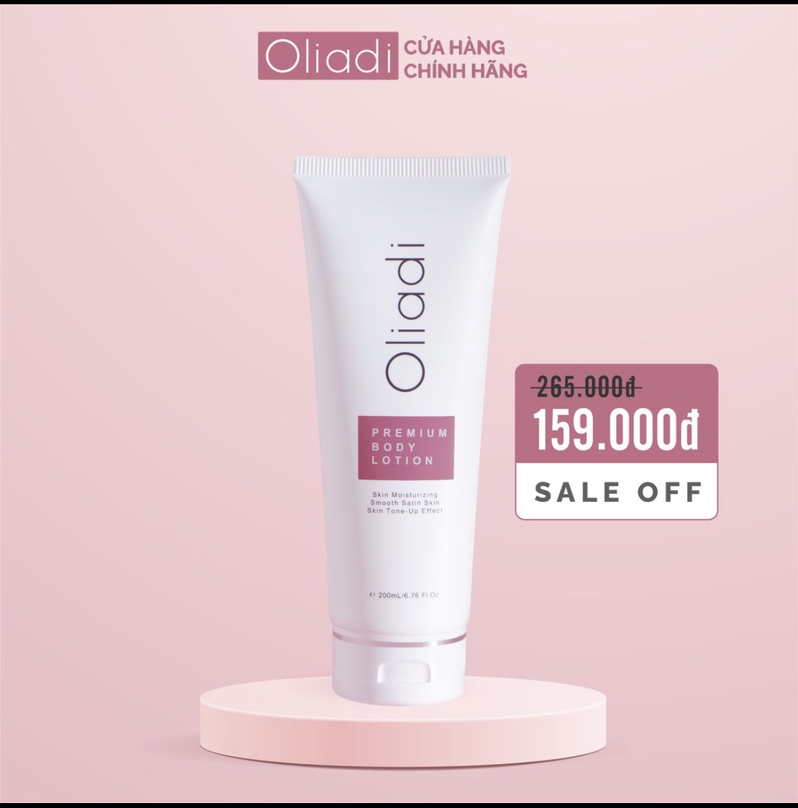 Kem dưỡng trắng da Kem Body Nano Phân Tử Oliadi - Gigawhite + Veryberywhite 200ml.