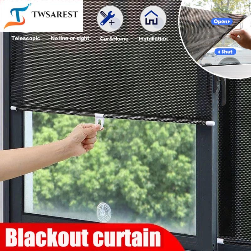 Rèm Cuốn Che Nắng Cốc Hút, Rèm Chắn Sáng Cho Phòng Khách Rèm Cửa Sổ Đục Lỗ Tự Do Cho Văn Phòng Nhà Bếp Phòng Ngủ Xe Hơi