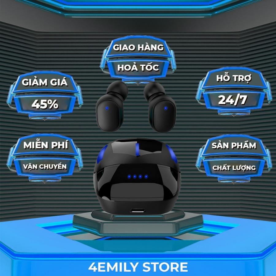 {Freeship+Xả Hàng}Tai nghe bluetooth nhét tai gaming G6S.pin siêu trâu. bluetooth 5.1 siêu HOT. HOTTREND. kết nối bán kính 10m. chống nước ipx4. Điều khiển 1 chạm tiện lợi. Âm thanh bass siêu trầm. Tai nghe M10. 4EMILY
