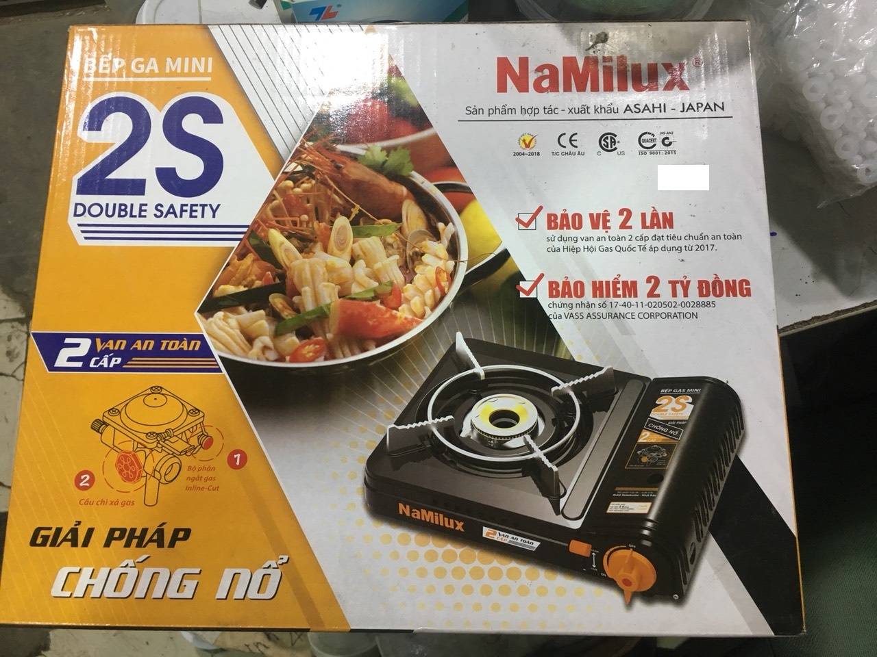 Bếp gas du lịch sơn Namilux NA-194PF, Bếp ga mini namilux - Chống nổ tuyệt đối, Tiết kiệm gas