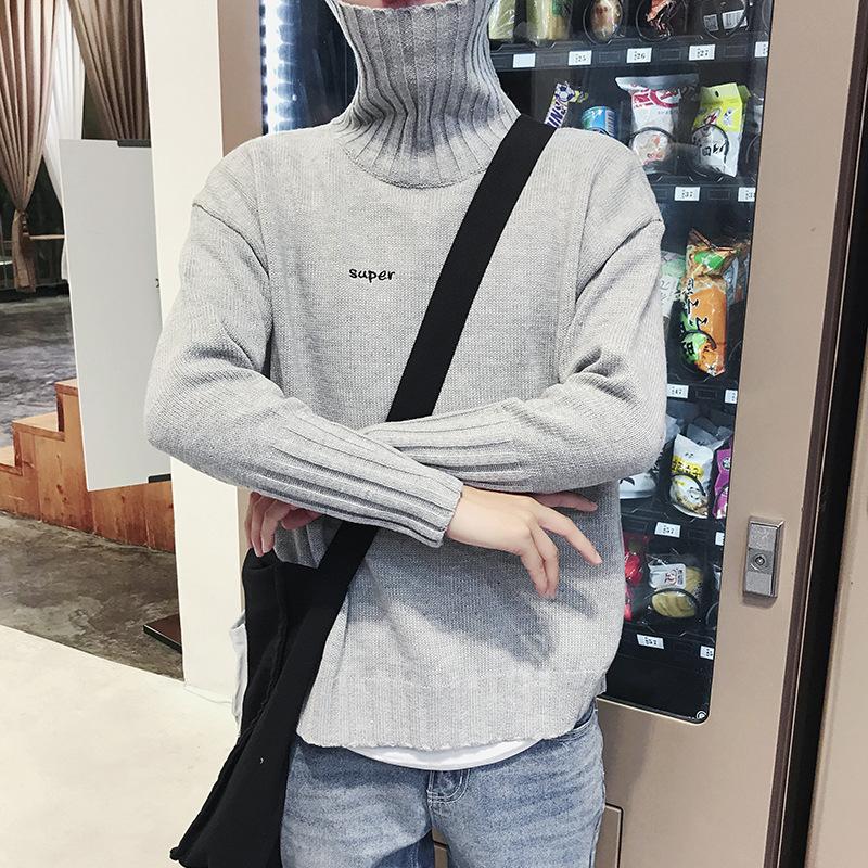 Knitted Shirt/Men's Shirt, Pullover, High Collar, Korean Style, Easy to Match, High Quality Product9 - 1
